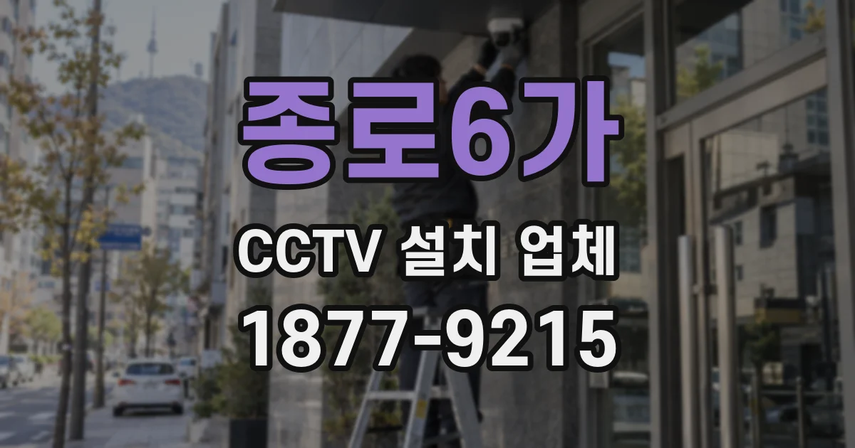 종로6가 CCTV 설치 업체