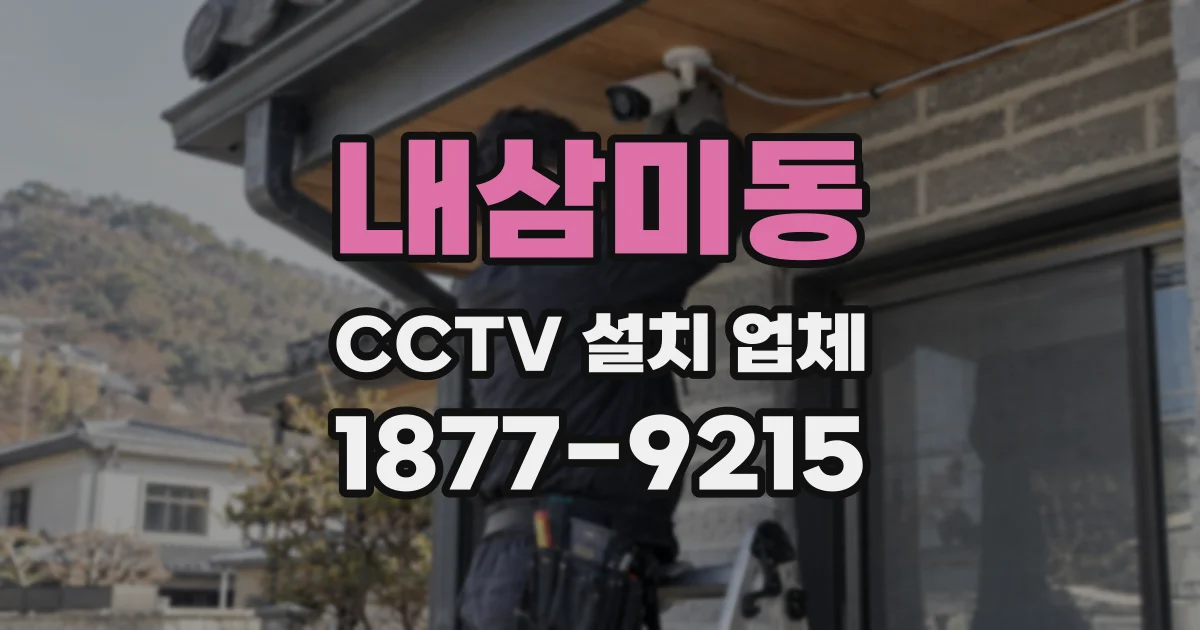 내삼미동 CCTV 설치 업체