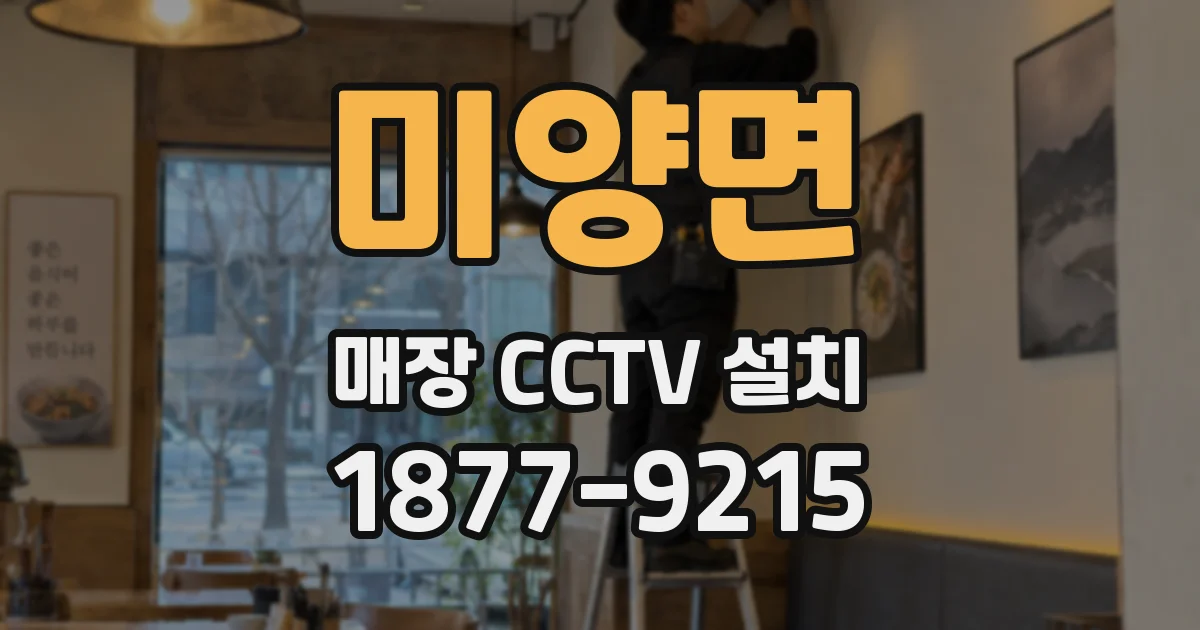 미양면 매장 CCTV 설치