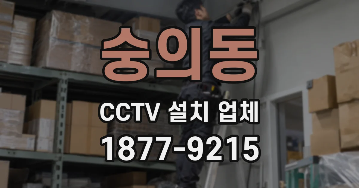 숭의동 CCTV 설치 업체