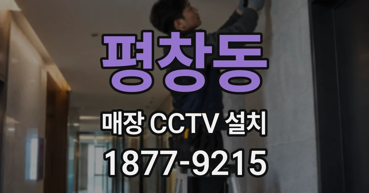 평창동 매장 CCTV 설치