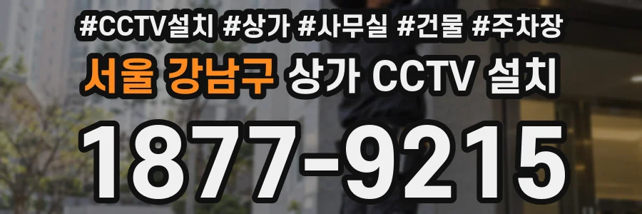 서울 강남구 상가 CCTV 설치