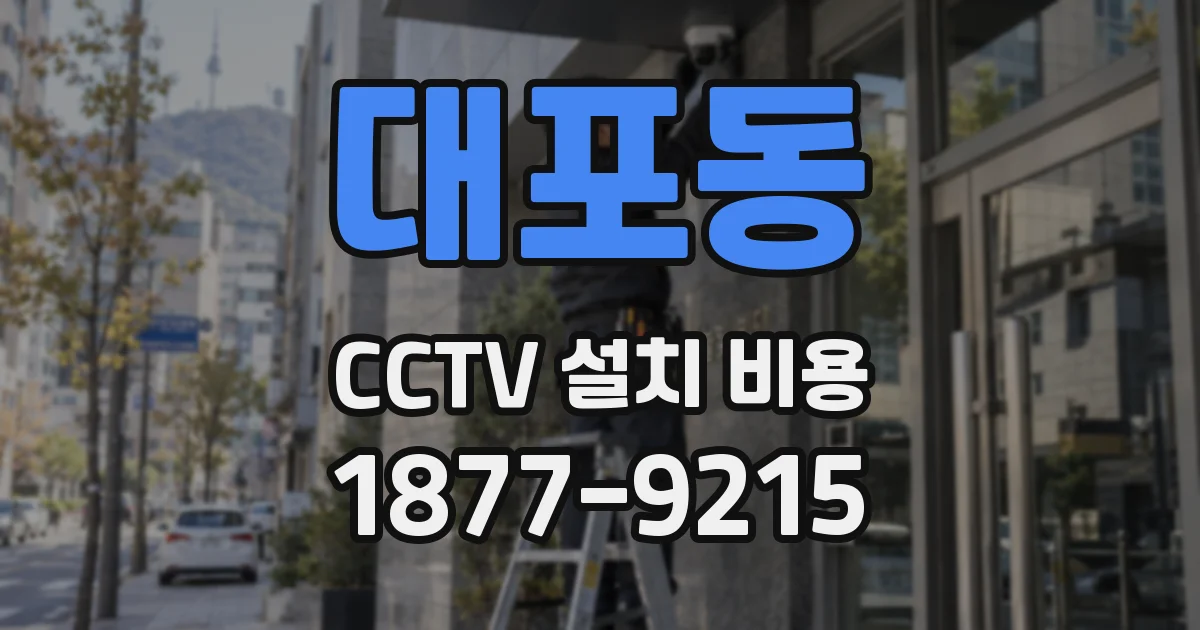 대포동 CCTV 설치 비용