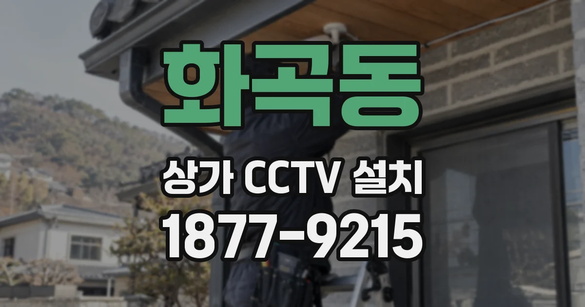 화곡동 상가 CCTV 설치