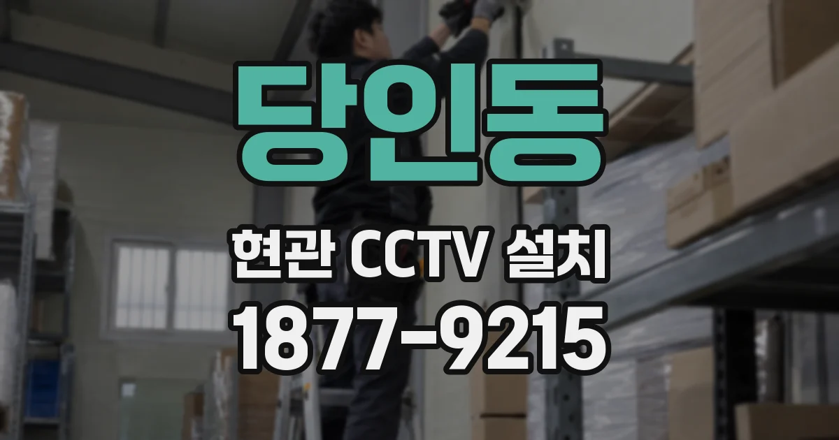 당인동 현관 CCTV 설치