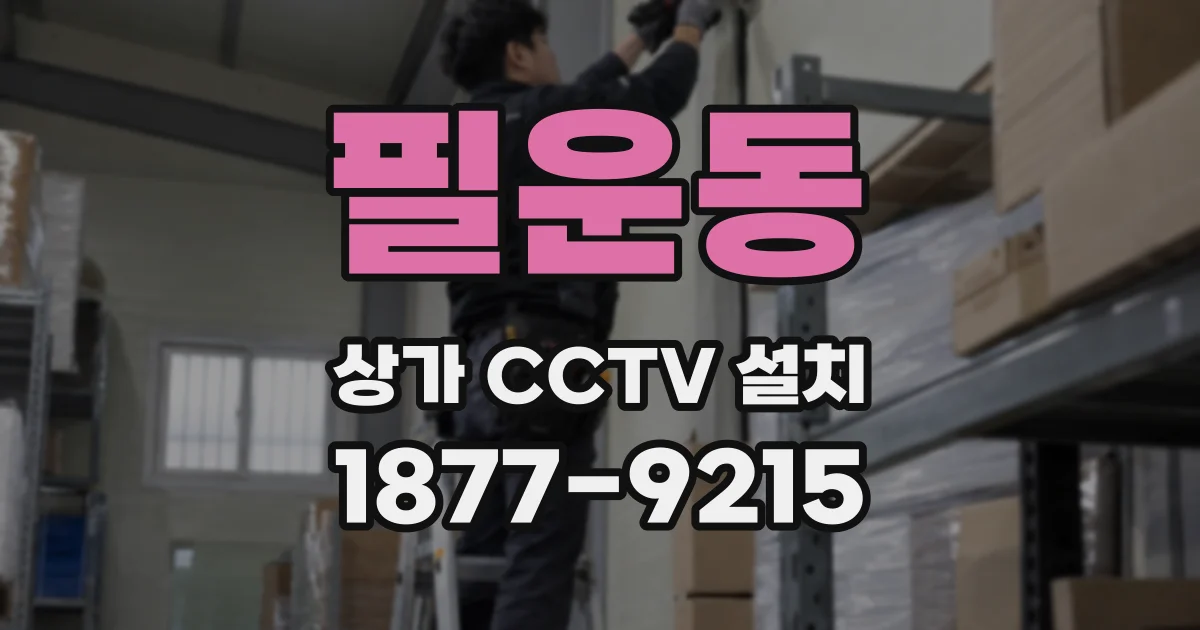 필운동 상가 CCTV 설치