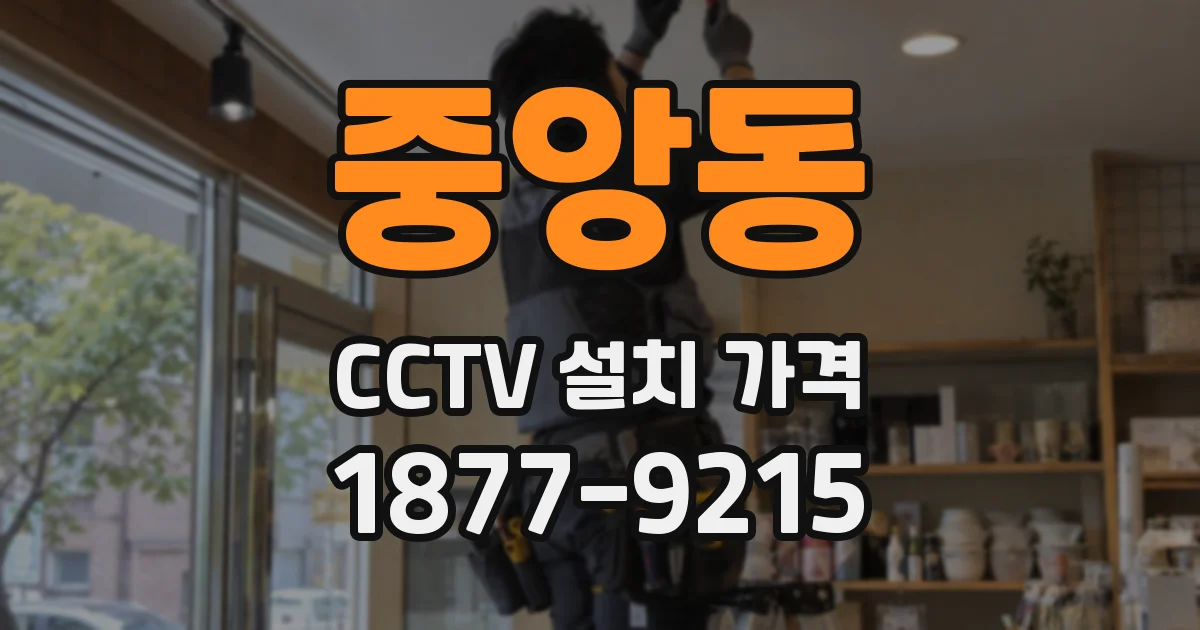 중앙동 CCTV 설치 가격