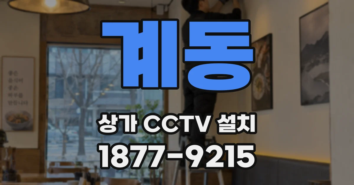 계동 상가 CCTV 설치