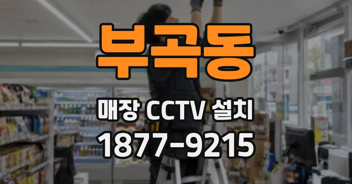 부곡동 매장 CCTV 설치