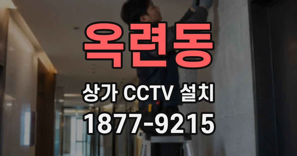 옥련동 상가 CCTV 설치