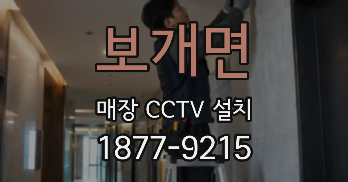 보개면 매장 CCTV 설치