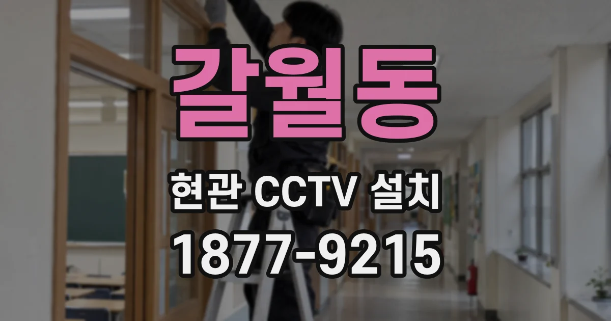 갈월동 현관 CCTV 설치