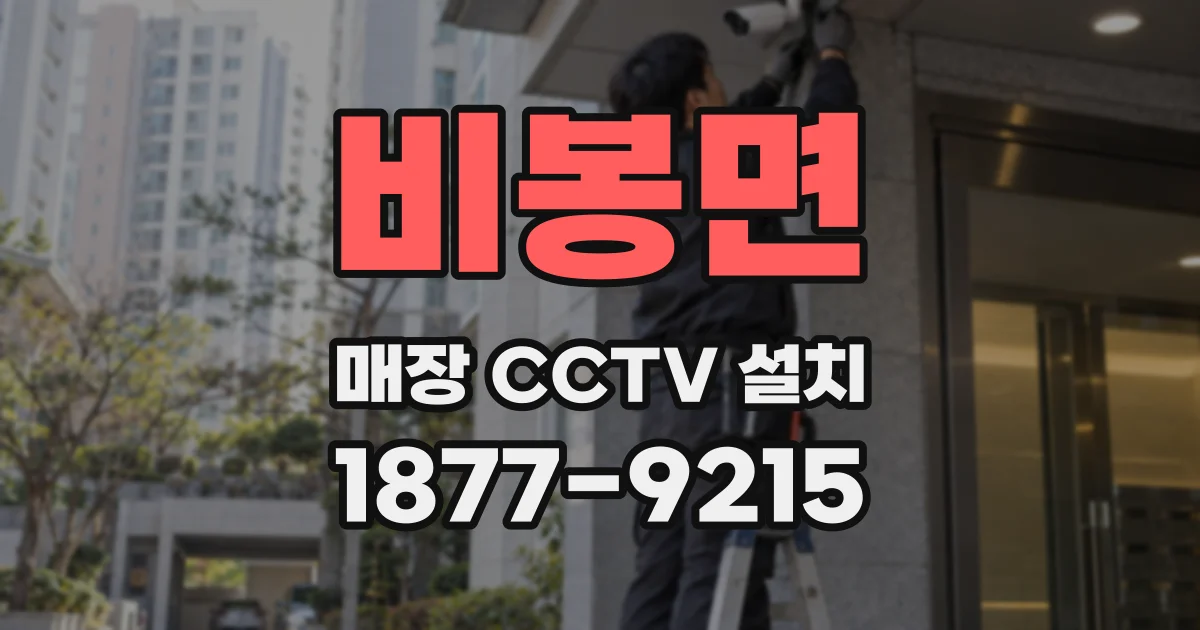 비봉면 매장 CCTV 설치