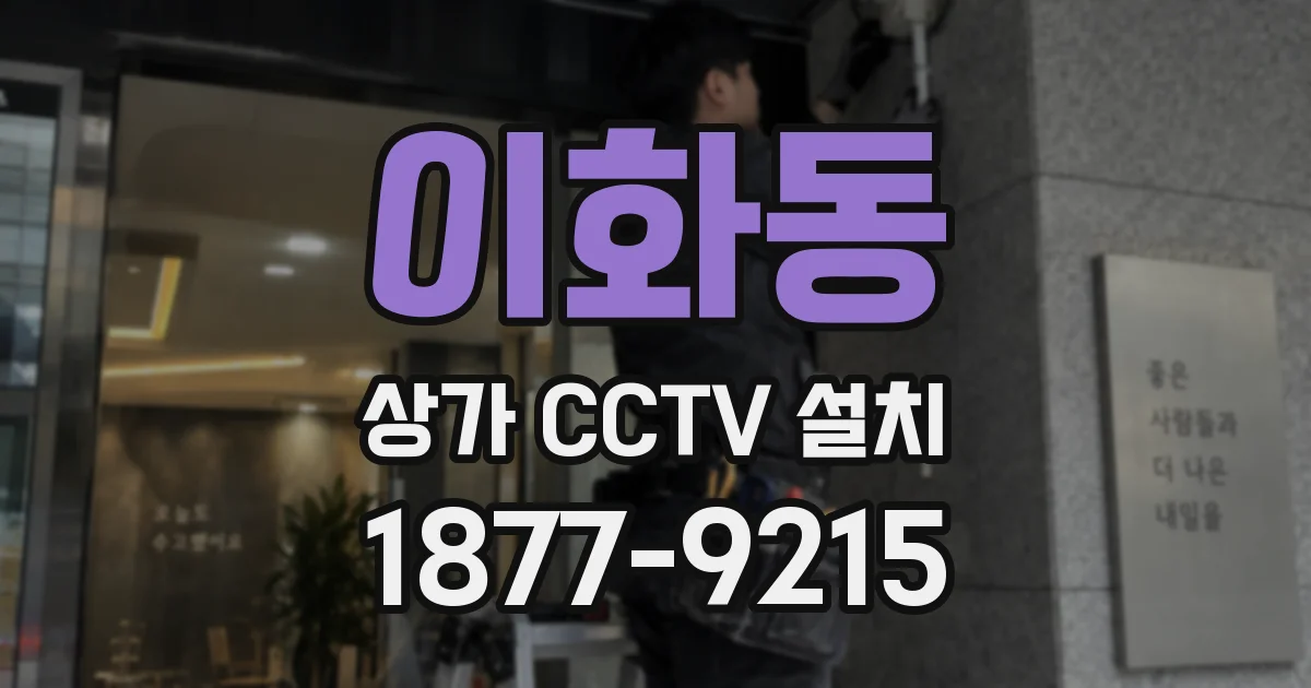 이화동 상가 CCTV 설치