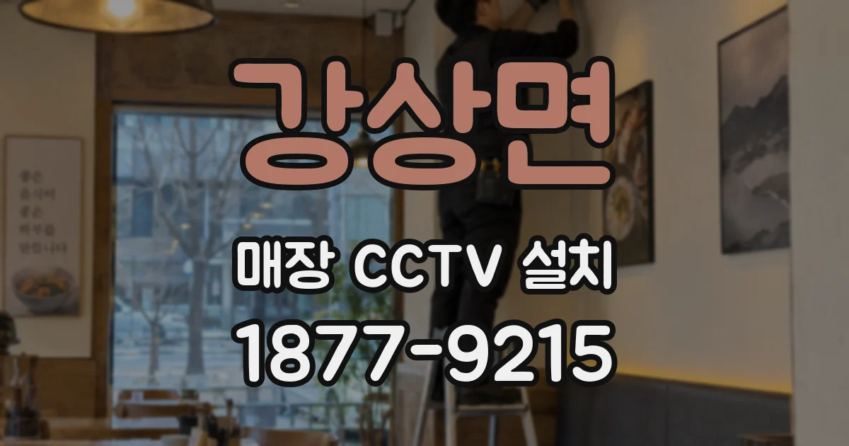강상면 매장 CCTV 설치