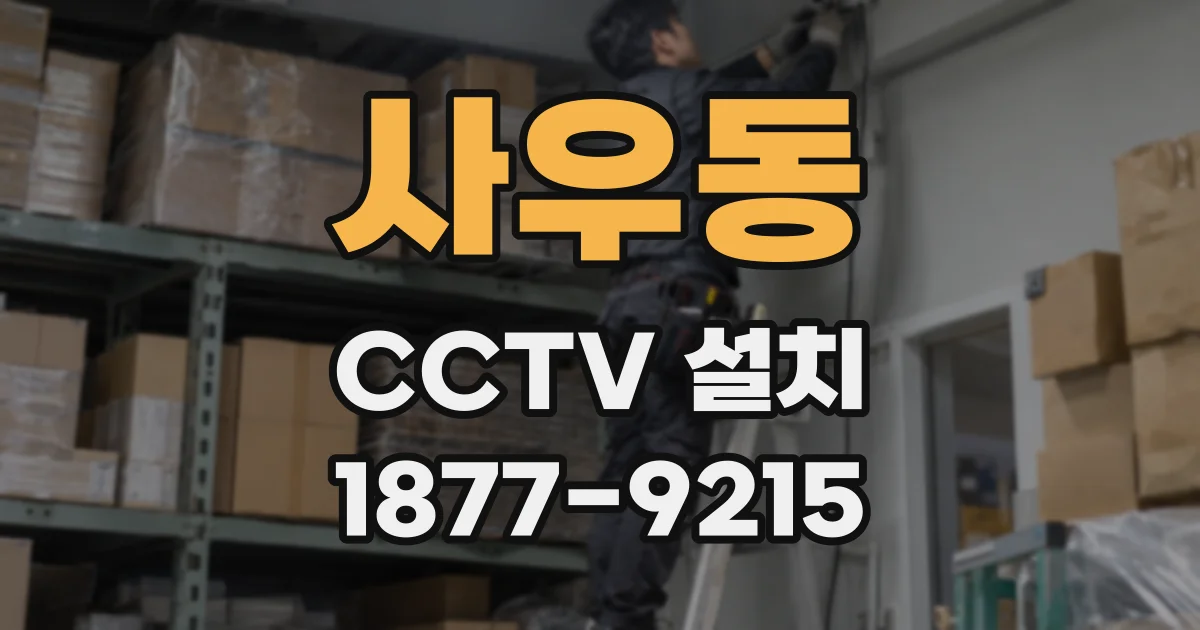 사우동 CCTV 설치