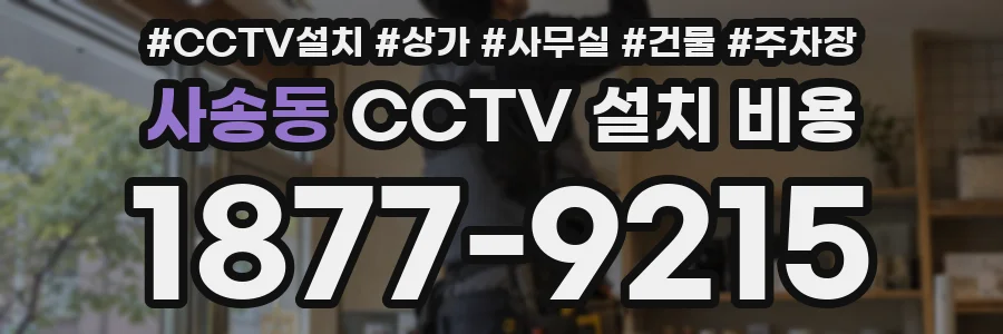 사송동 CCTV 설치 비용