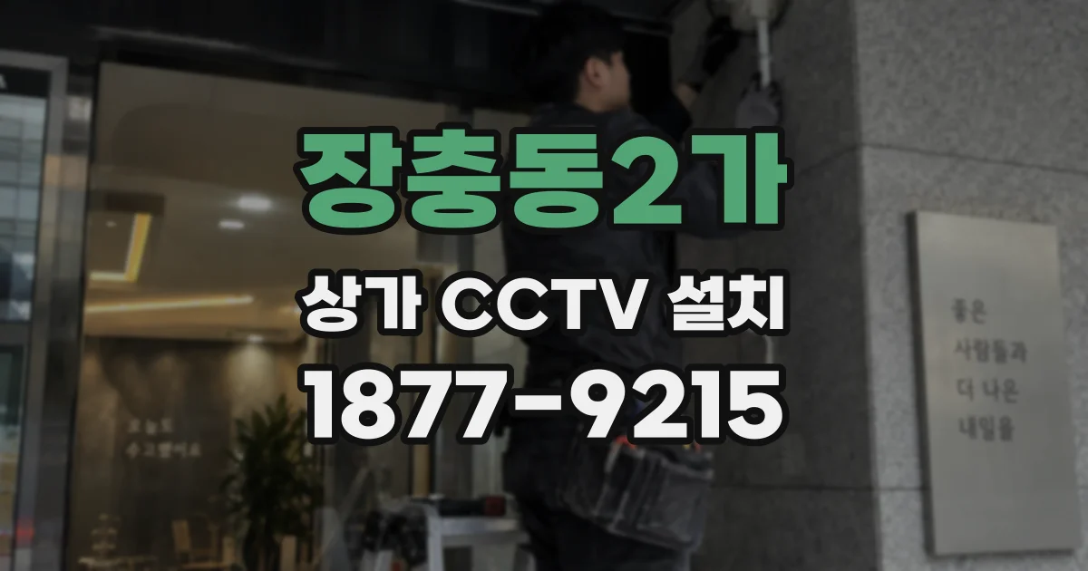 장충동2가 상가 CCTV 설치