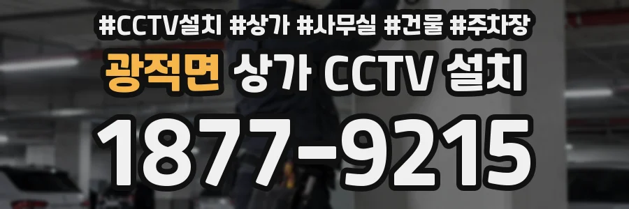광적면 상가 CCTV 설치