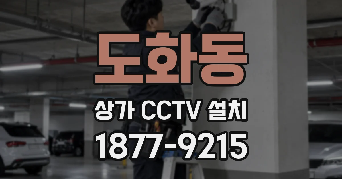 도화동 상가 CCTV 설치