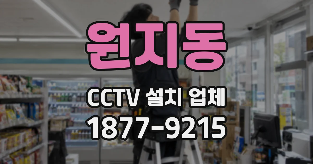 원지동 CCTV 설치 업체