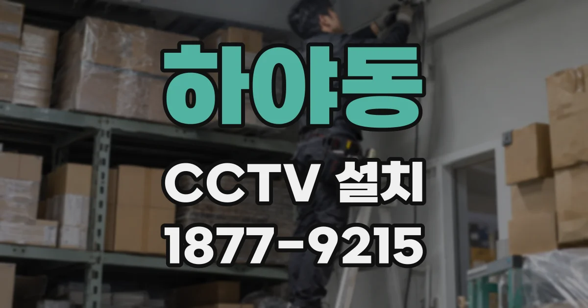 하야동 CCTV 설치