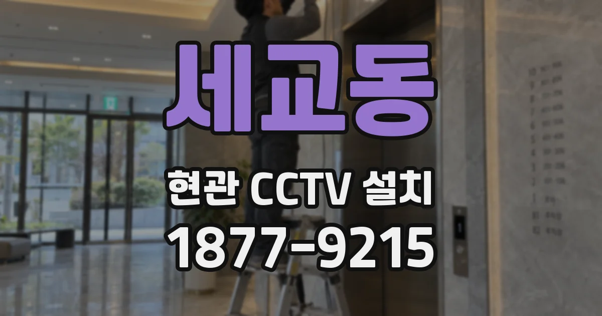 세교동 현관 CCTV 설치
