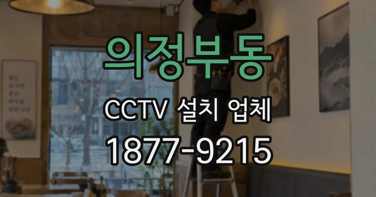 의정부동 CCTV 설치 업체