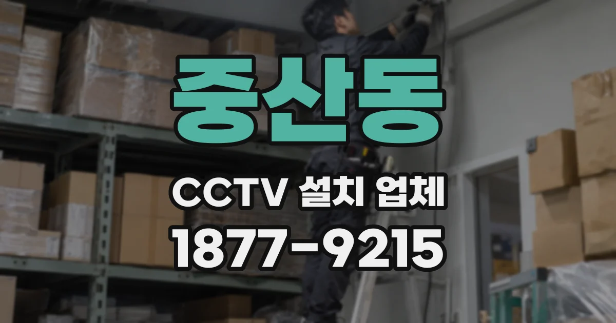 중산동 CCTV 설치 업체