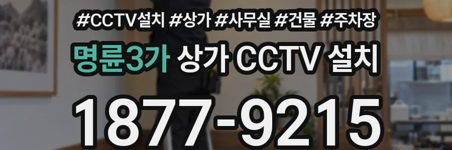 명륜3가 상가 CCTV 설치