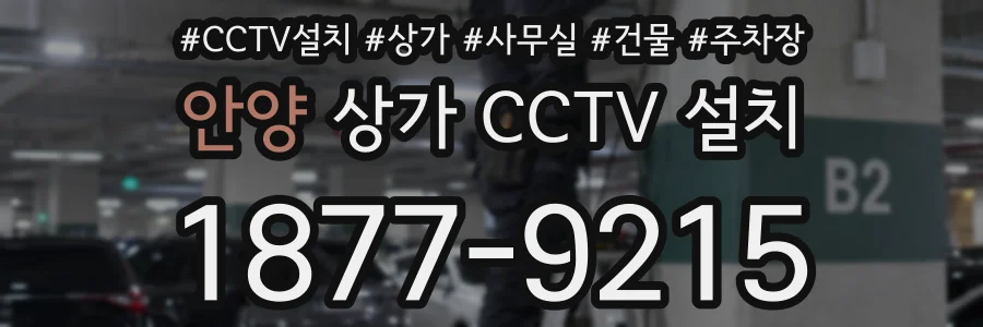 안양 상가 CCTV 설치