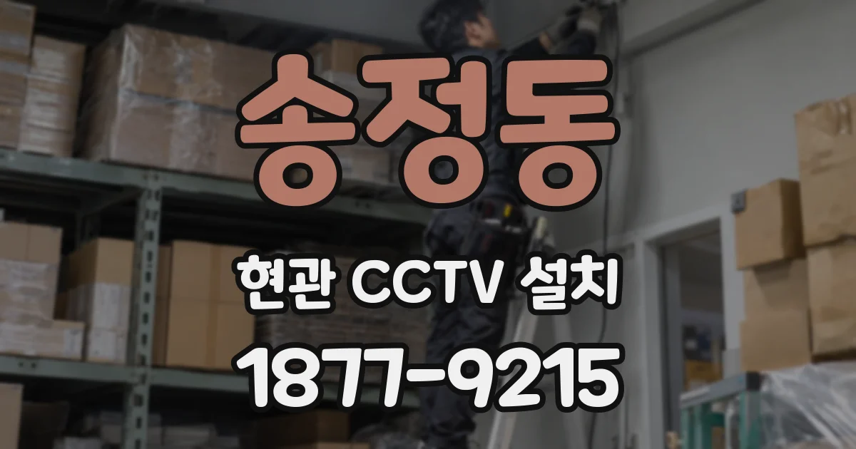 송정동 현관 CCTV 설치