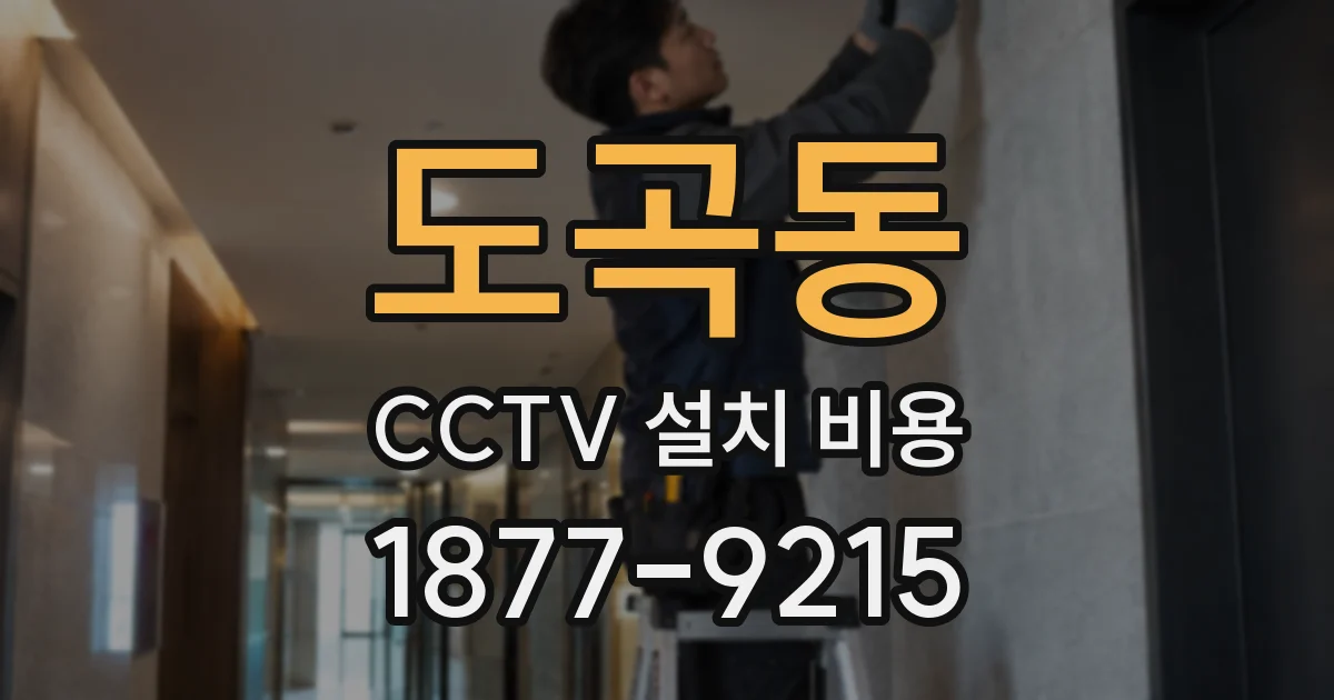 도곡동 CCTV 설치 비용