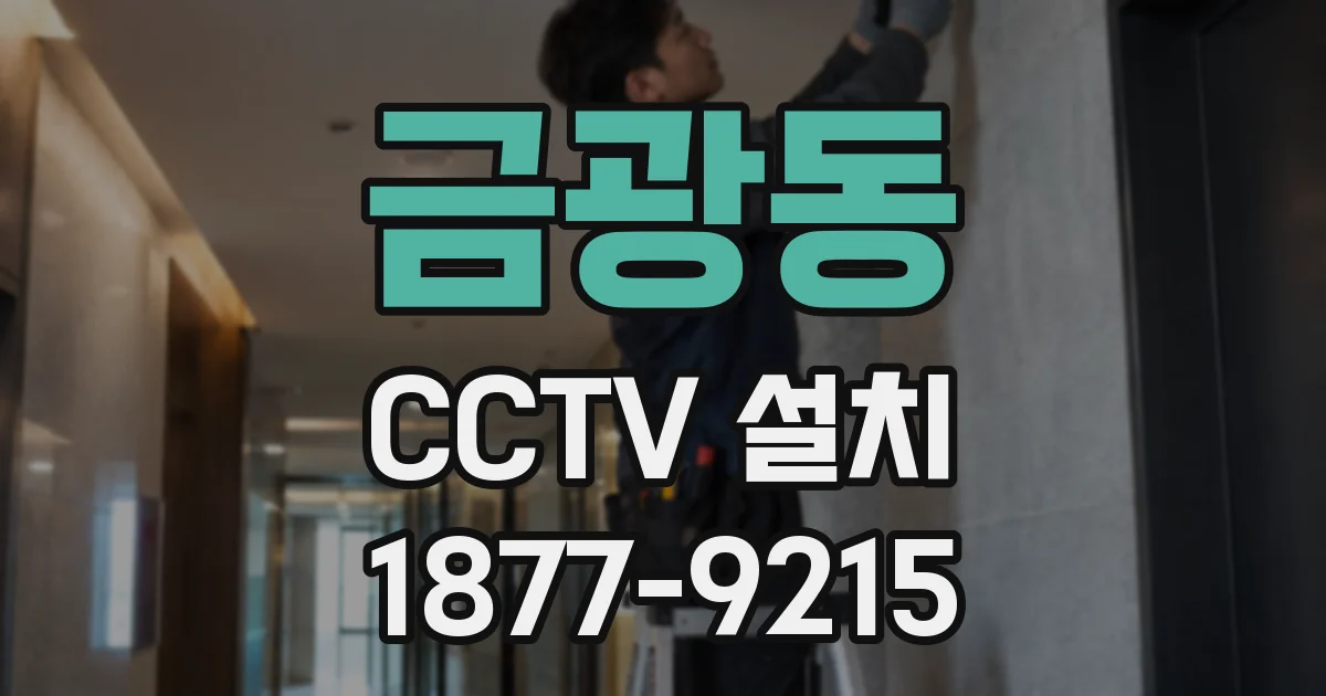 금광동 CCTV 설치