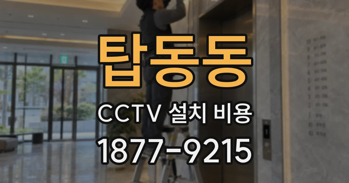 탑동동 CCTV 설치 비용