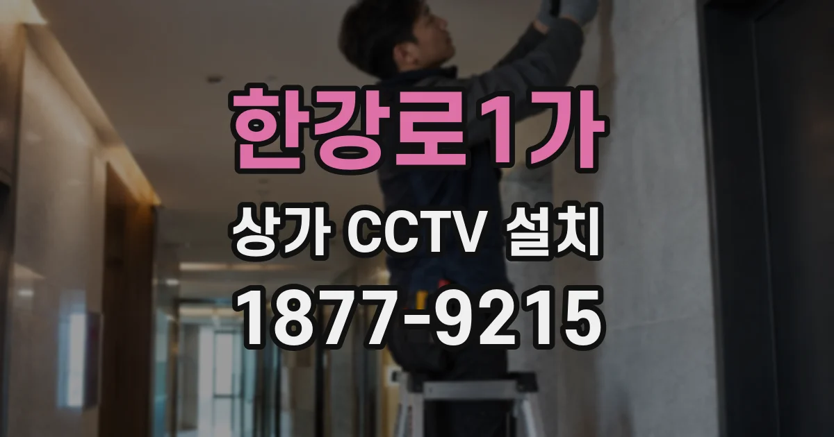 한강로1가 상가 CCTV 설치