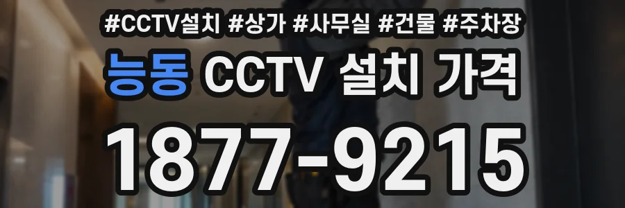능동 CCTV 설치 가격