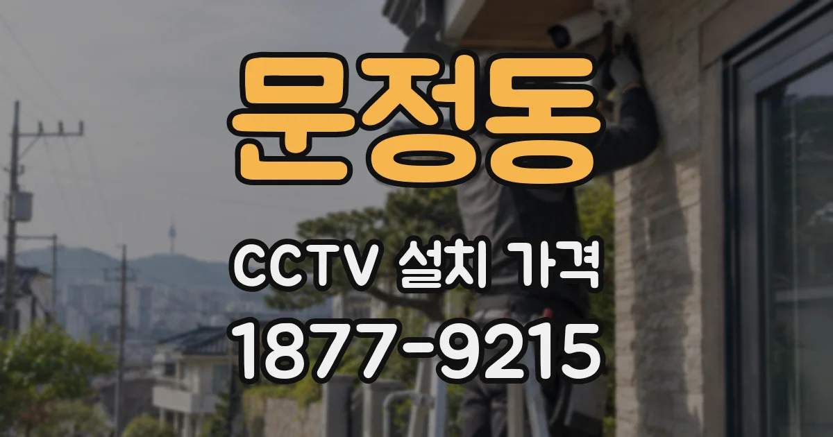 문정동 CCTV 설치 가격