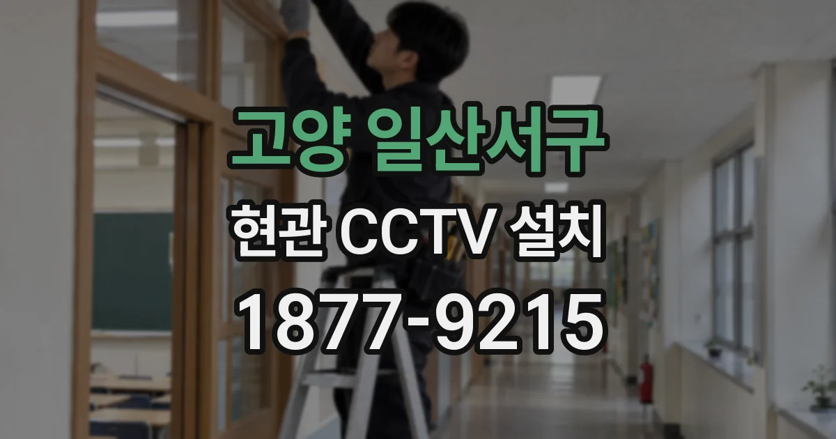 고양 일산서구 현관 CCTV 설치
