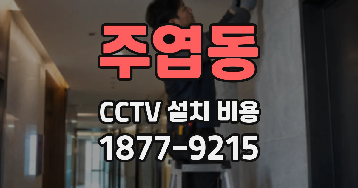 주엽동 CCTV 설치 비용