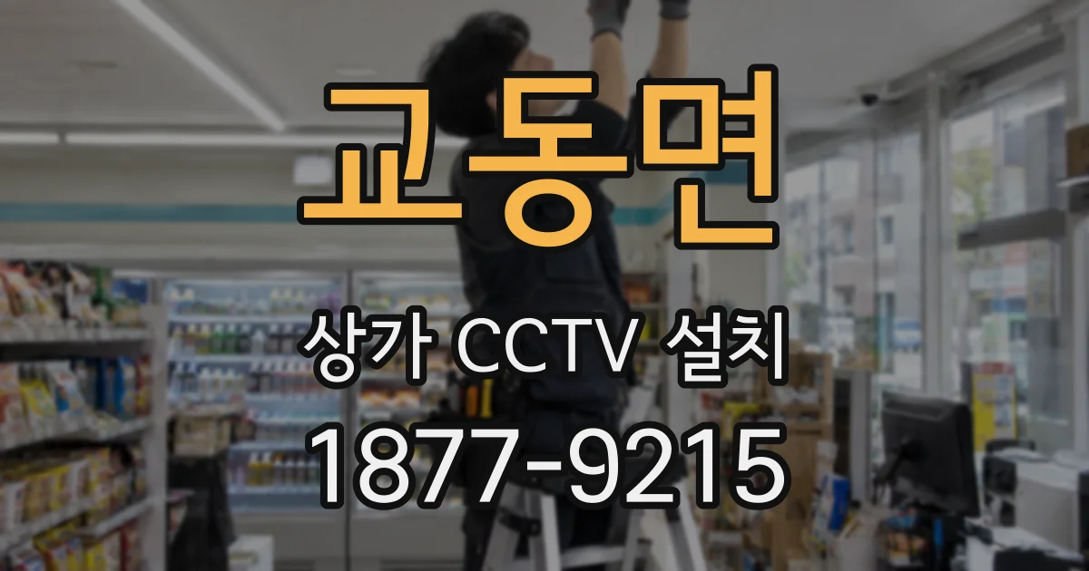 교동면 상가 CCTV 설치