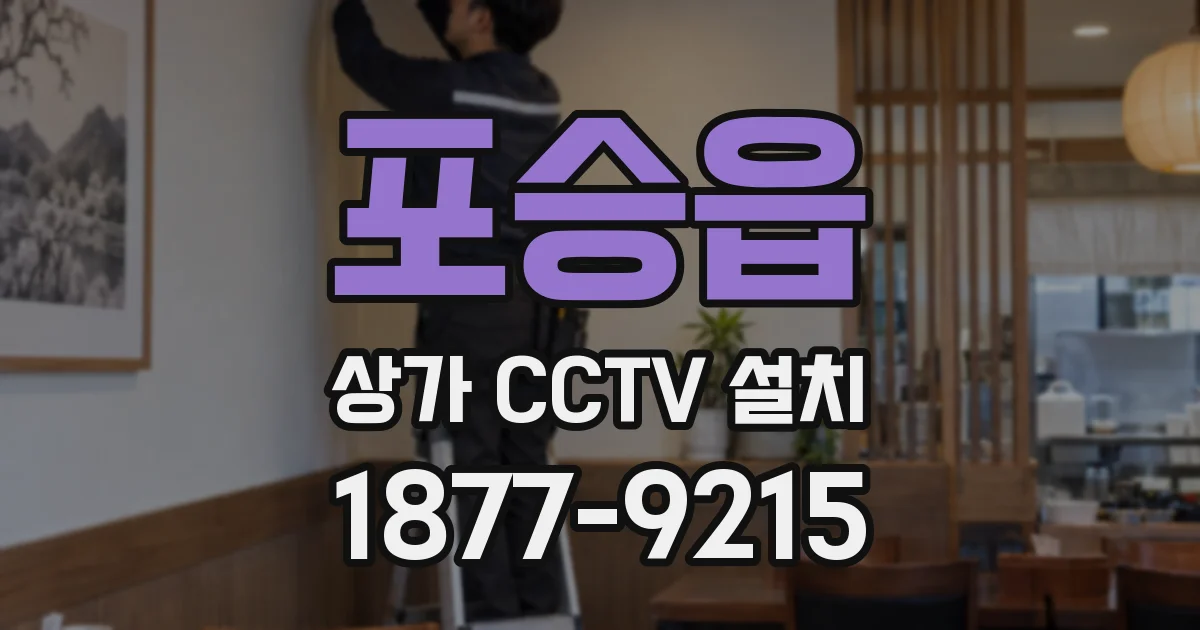 포승읍 상가 CCTV 설치