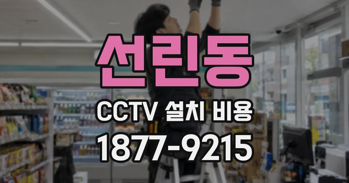 선린동 CCTV 설치 비용