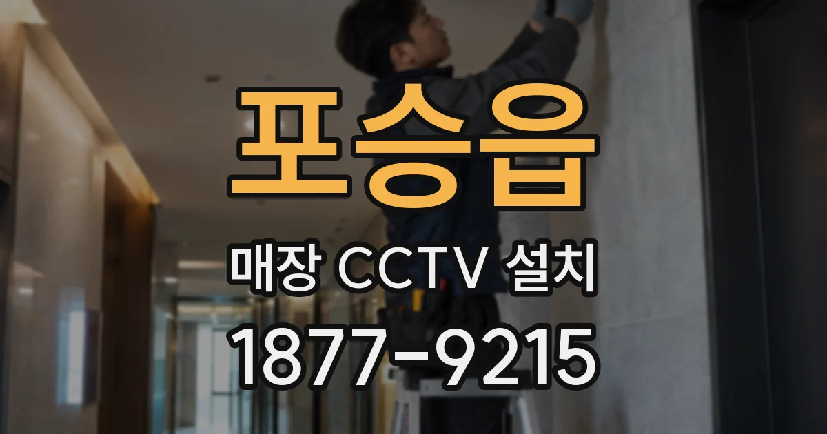 포승읍 매장 CCTV 설치