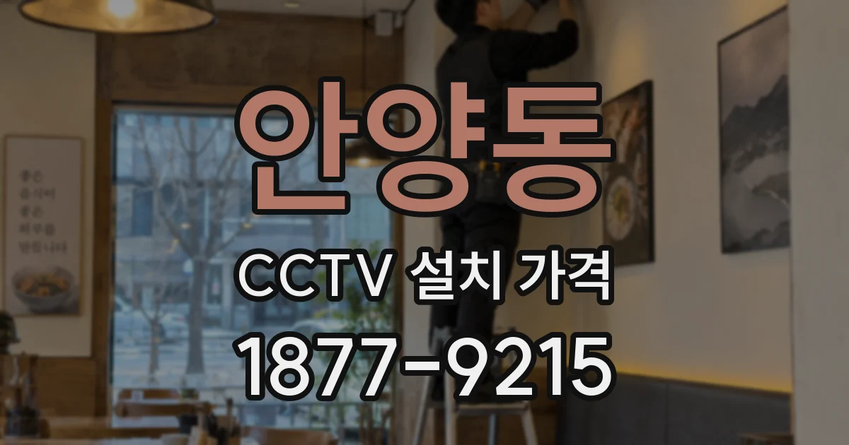 안양동 CCTV 설치 가격