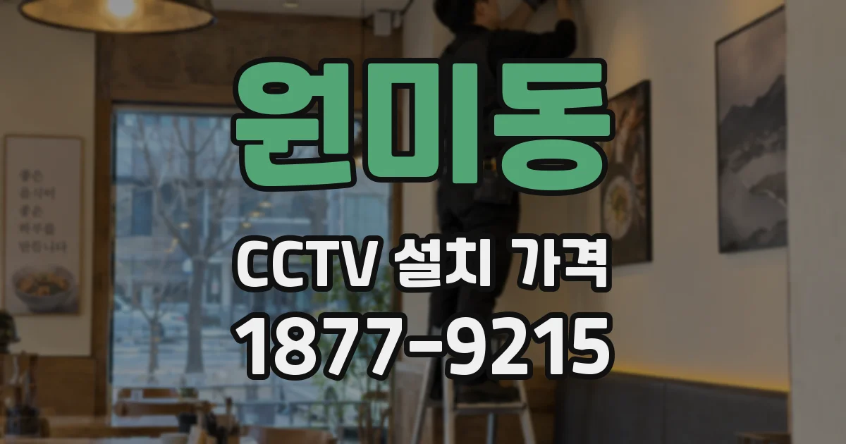 원미동 CCTV 설치 가격