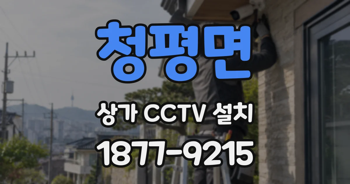 청평면 상가 CCTV 설치