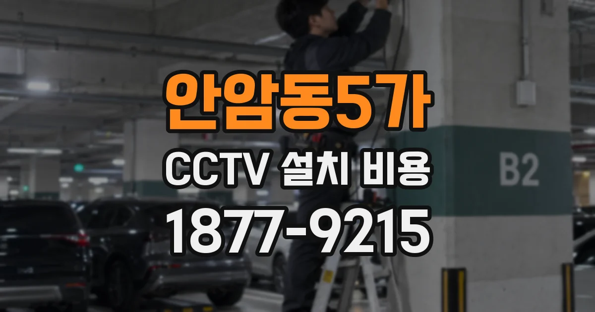 안암동5가 CCTV 설치 비용
