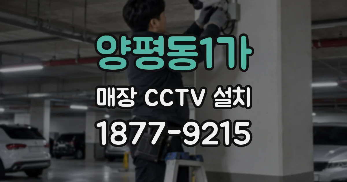 양평동1가 매장 CCTV 설치