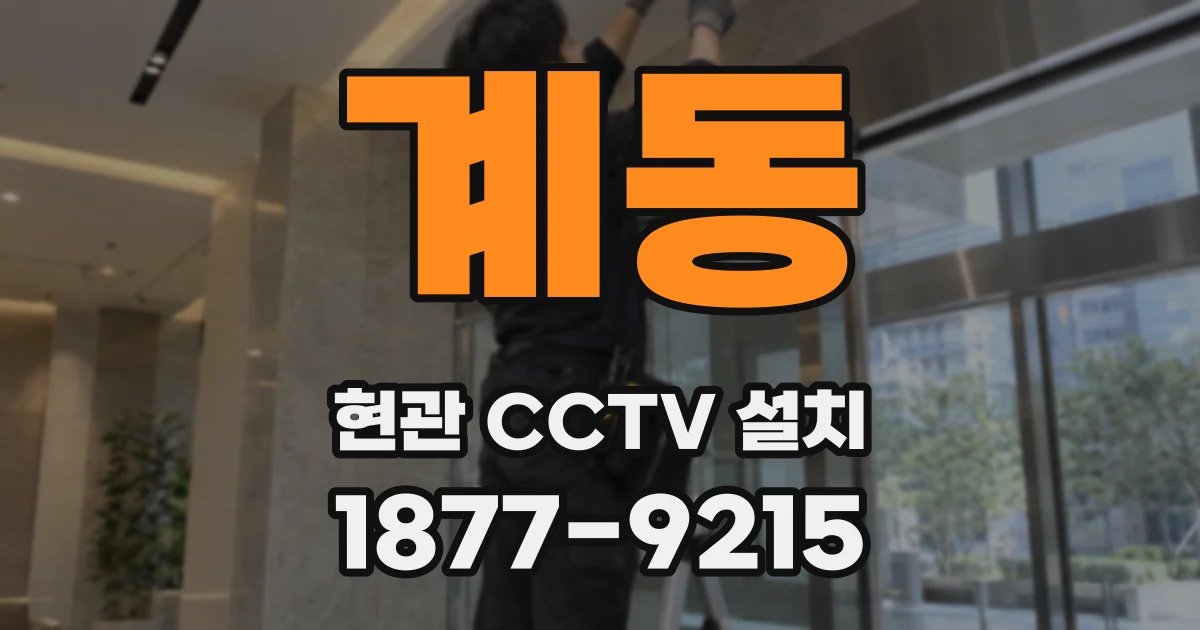 계동 현관 CCTV 설치